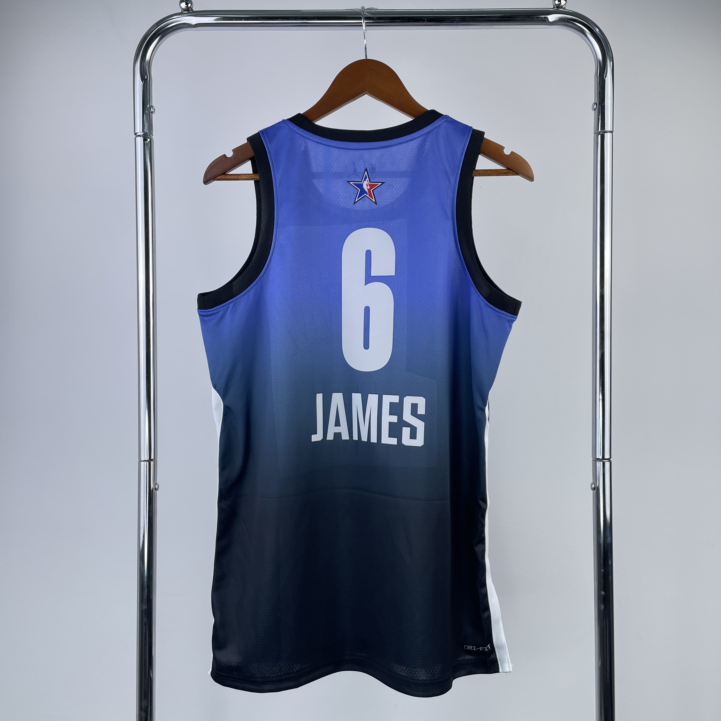 Men Los Angeles Lakers 6 James Blue All Star Jordan style Seasons 2023 NBA Jersey